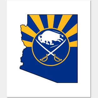 Logo for the Arizona Sabres Backers group Buffalo in the Desert Posters and Art